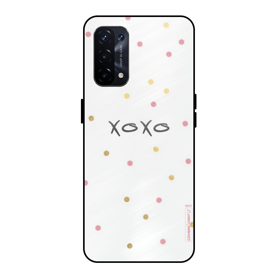 Polka Hugs Metal Back Case for Oppo A74 5G