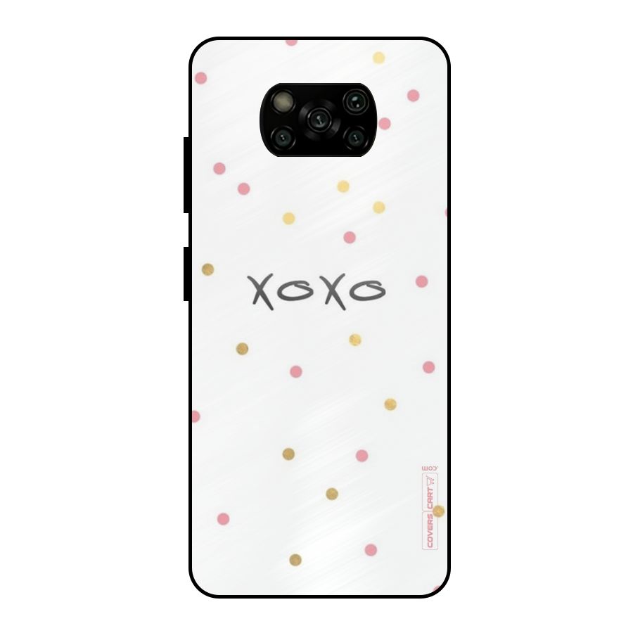 Polka Hugs Metal Back Case for Poco X3