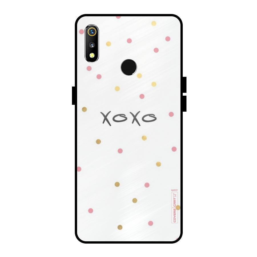 Polka Hugs Metal Back Case for Realme 3i