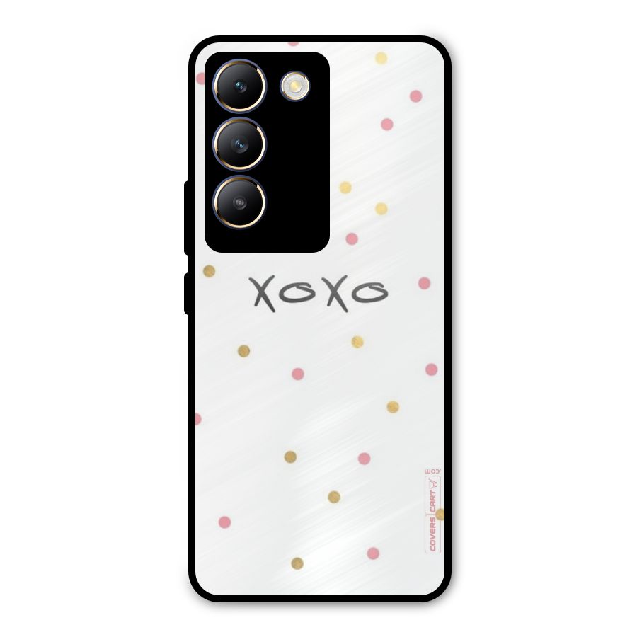Polka Hugs Metal Back Case for Vivo T3 5G