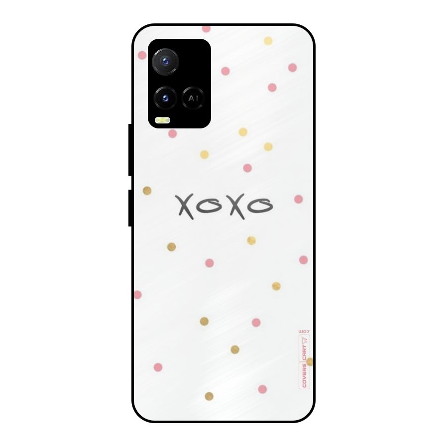 Polka Hugs Metal Back Case for Vivo Y21G