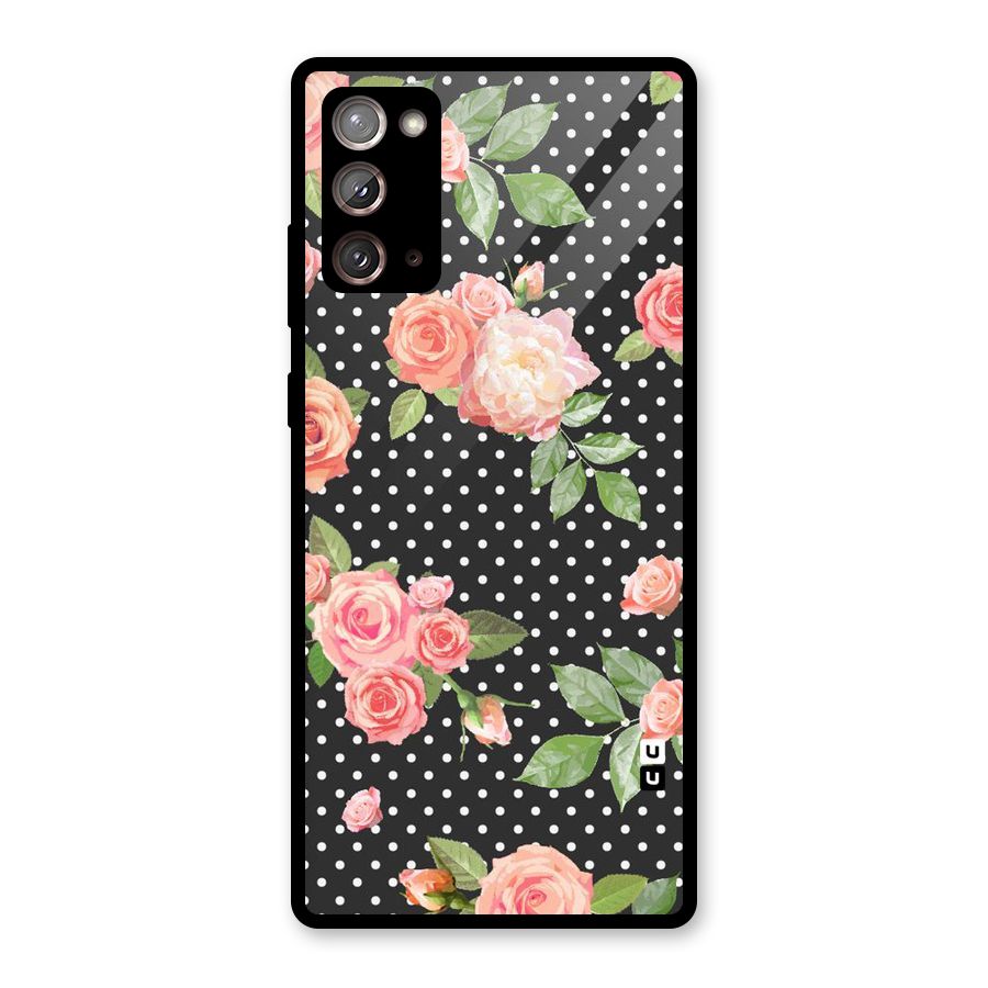 Polka Peach Glass Back Case for Galaxy Note 20