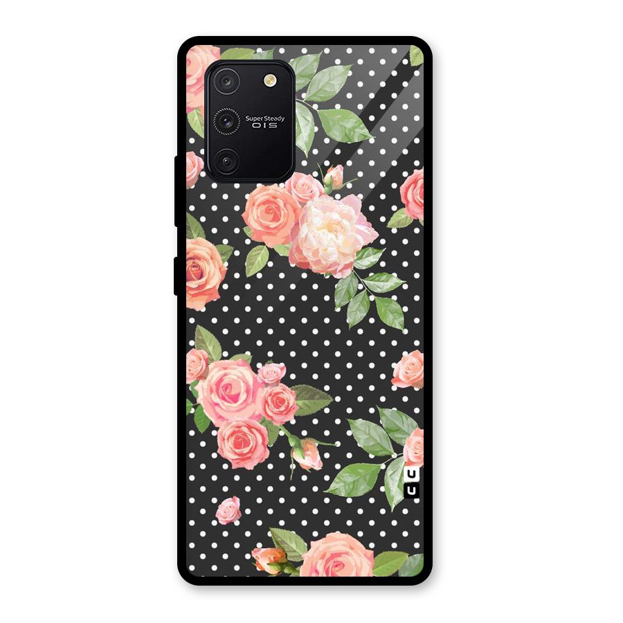 Polka Peach Glass Back Case for Galaxy S10 Lite