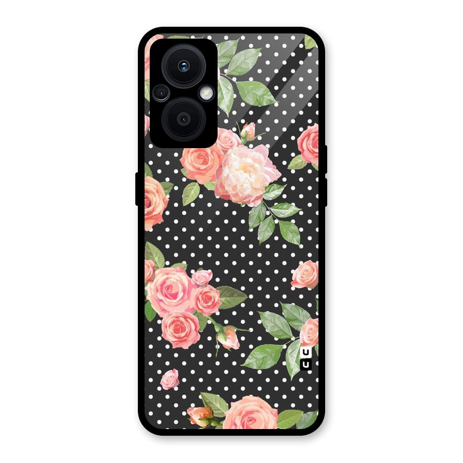 Polka Peach Glass Back Case for Oppo F21s Pro 5G