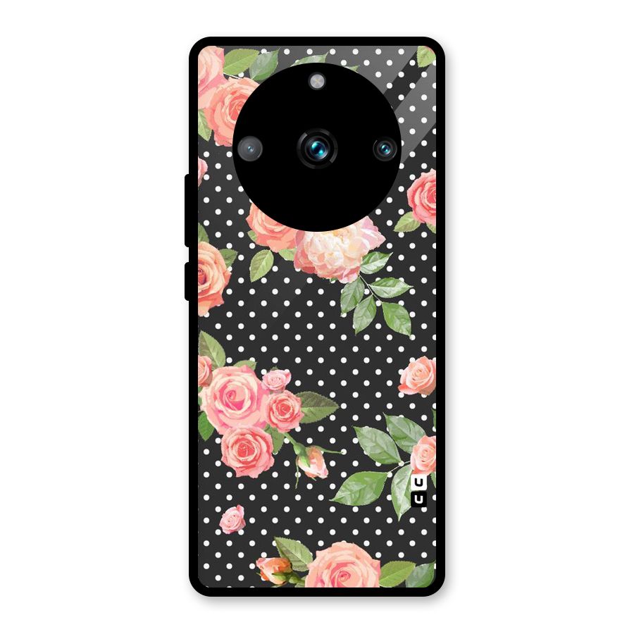 Polka Peach Glass Back Case for Realme 11 Pro Plus
