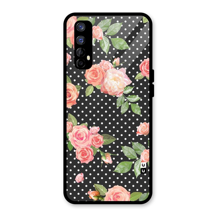Polka Peach Glass Back Case for Realme 7