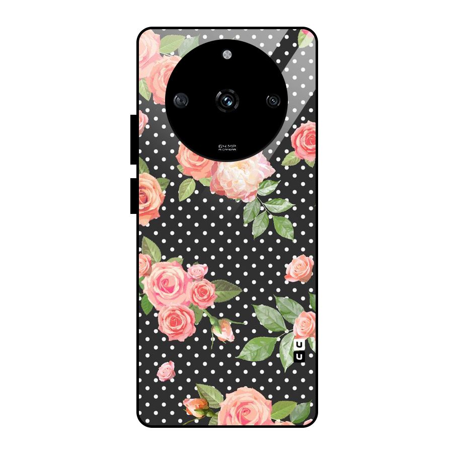 Polka Peach Glass Back Case for Realme Narzo 60 5G