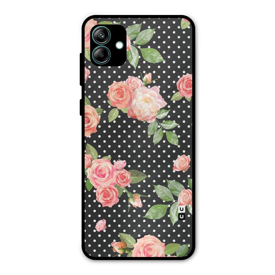 Polka Peach Metal Back Case for Galaxy A04