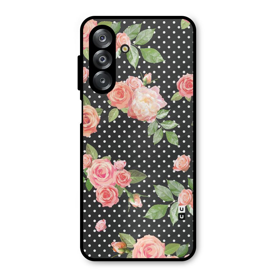 Polka Peach Metal Back Case for Galaxy A26
