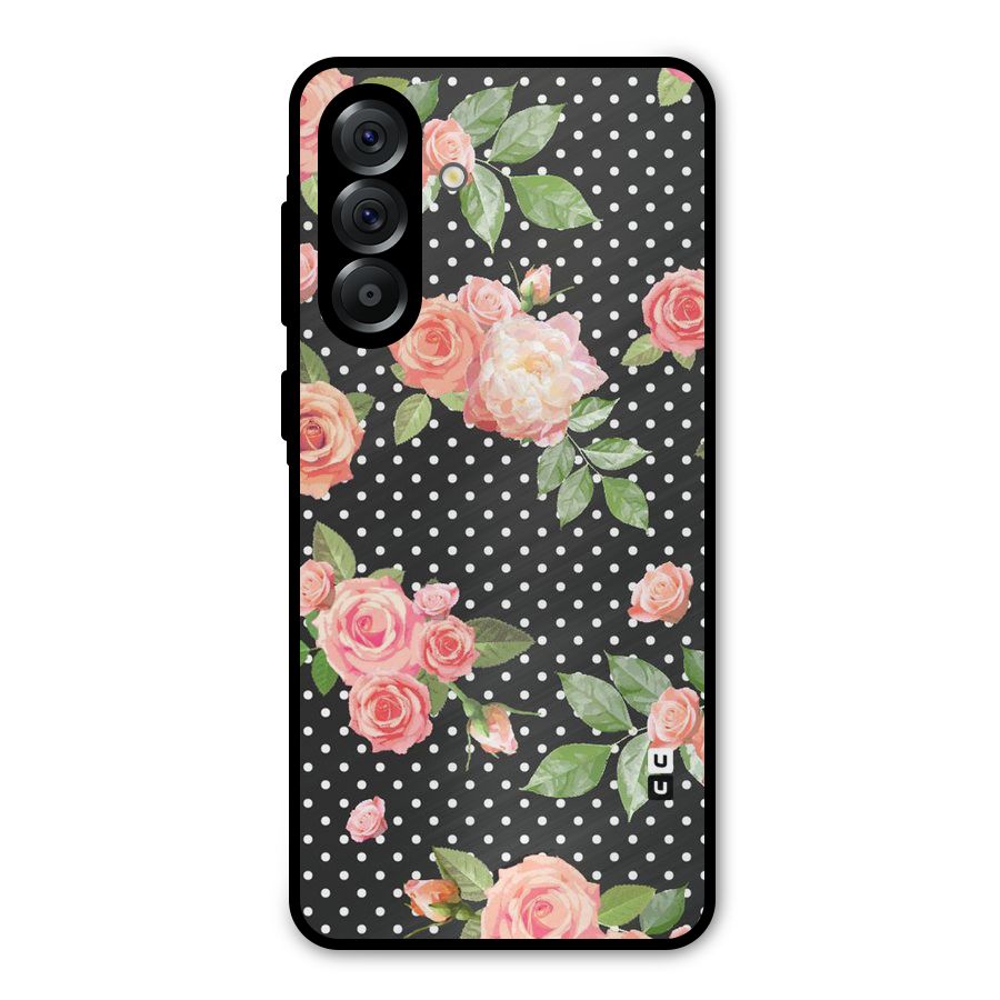 Polka Peach Metal Back Case for Galaxy A36