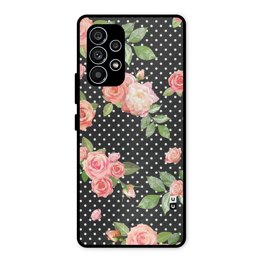 Polka Peach Metal Back Case for Galaxy A53 5G