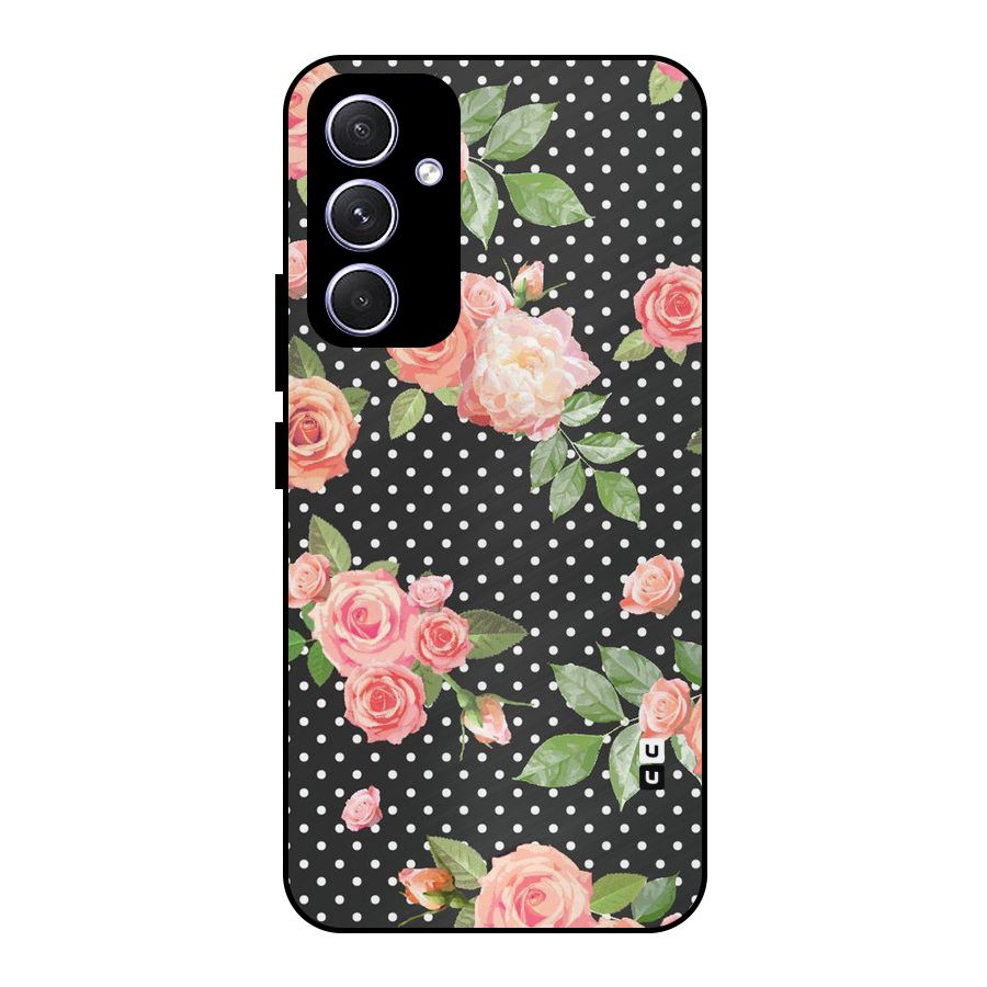 Polka Peach Metal Back Case for Galaxy A54