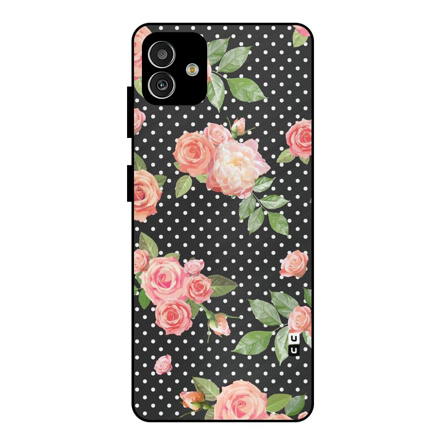 Polka Peach Metal Back Case for Galaxy M13 5G