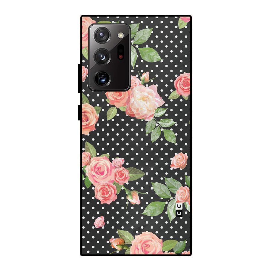 Polka Peach Metal Back Case for Galaxy Note 20 Ultra
