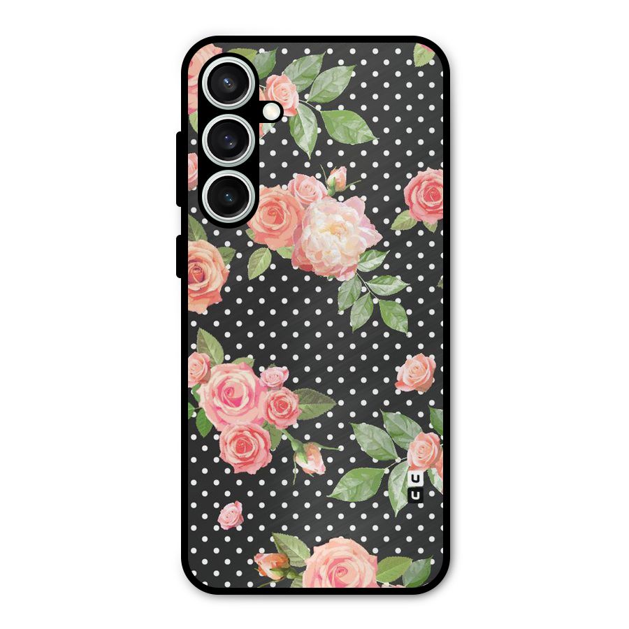 Polka Peach Metal Back Case for Galaxy S23 FE