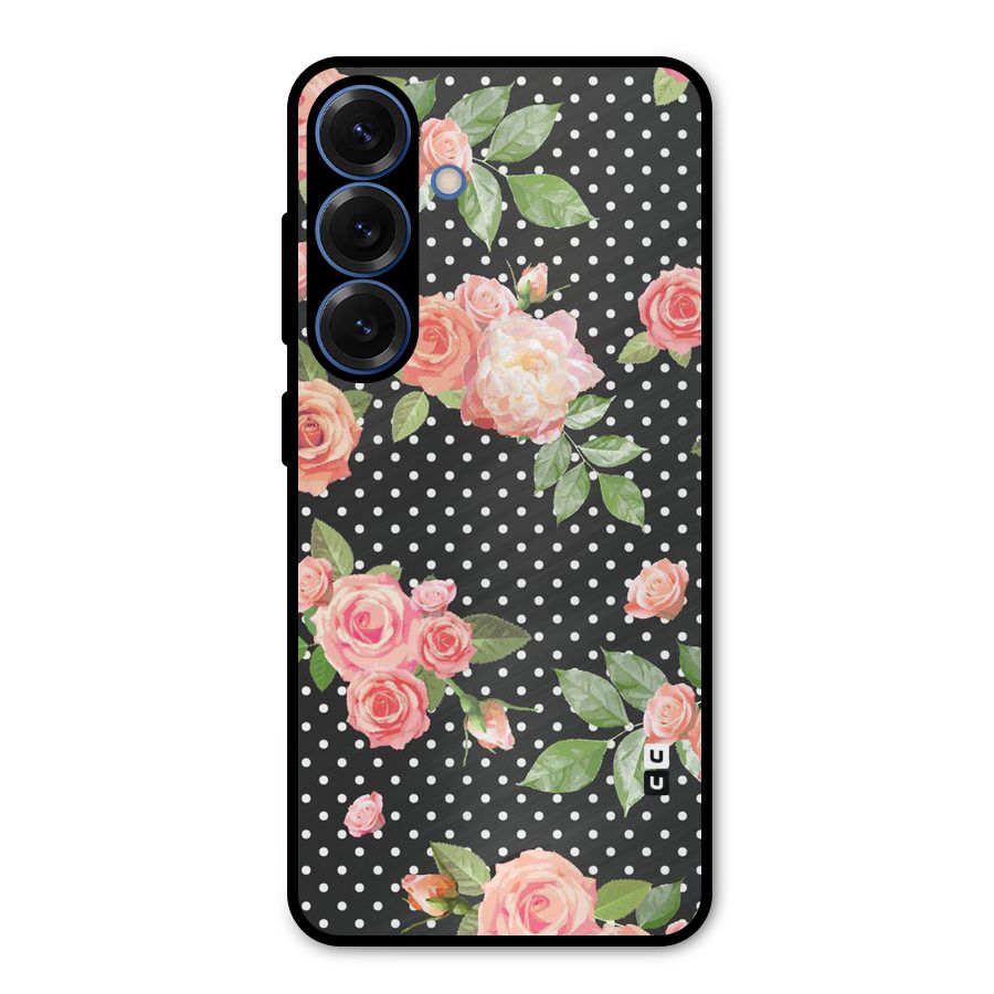Polka Peach Metal Back Case for Galaxy S25
