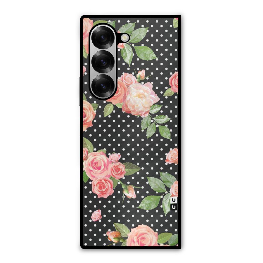Polka Peach Metal Back Case for Galaxy Z Fold6