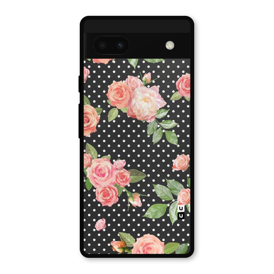 Polka Peach Metal Back Case for Google Pixel 6a