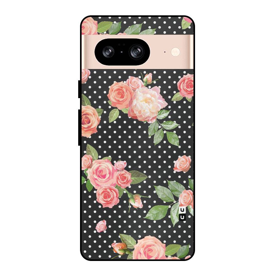 Polka Peach Metal Back Case for Google Pixel 8