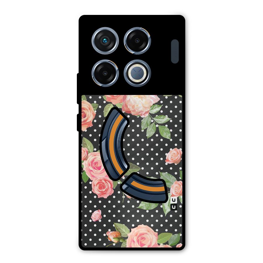 Polka Peach Metal Back Case for Infinix GT 20 Pro