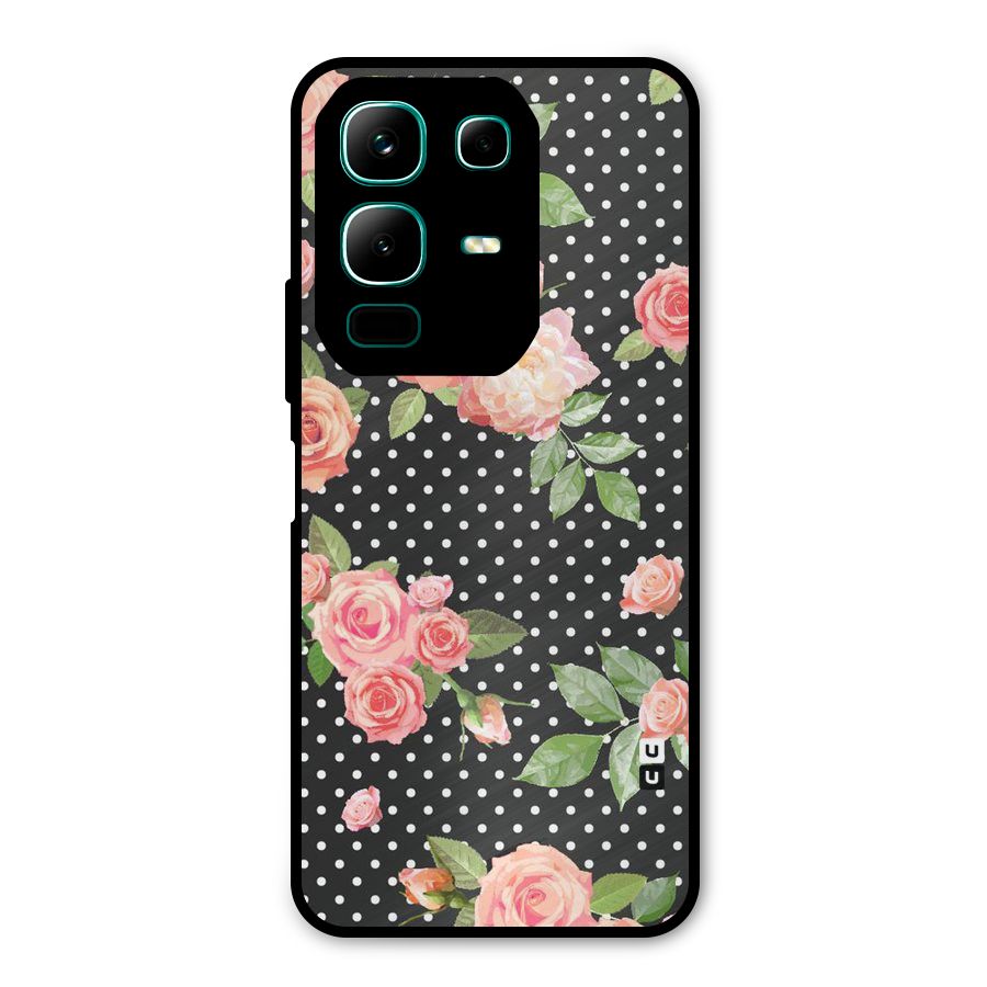 Polka Peach Metal Back Case for Infinix Note 50x