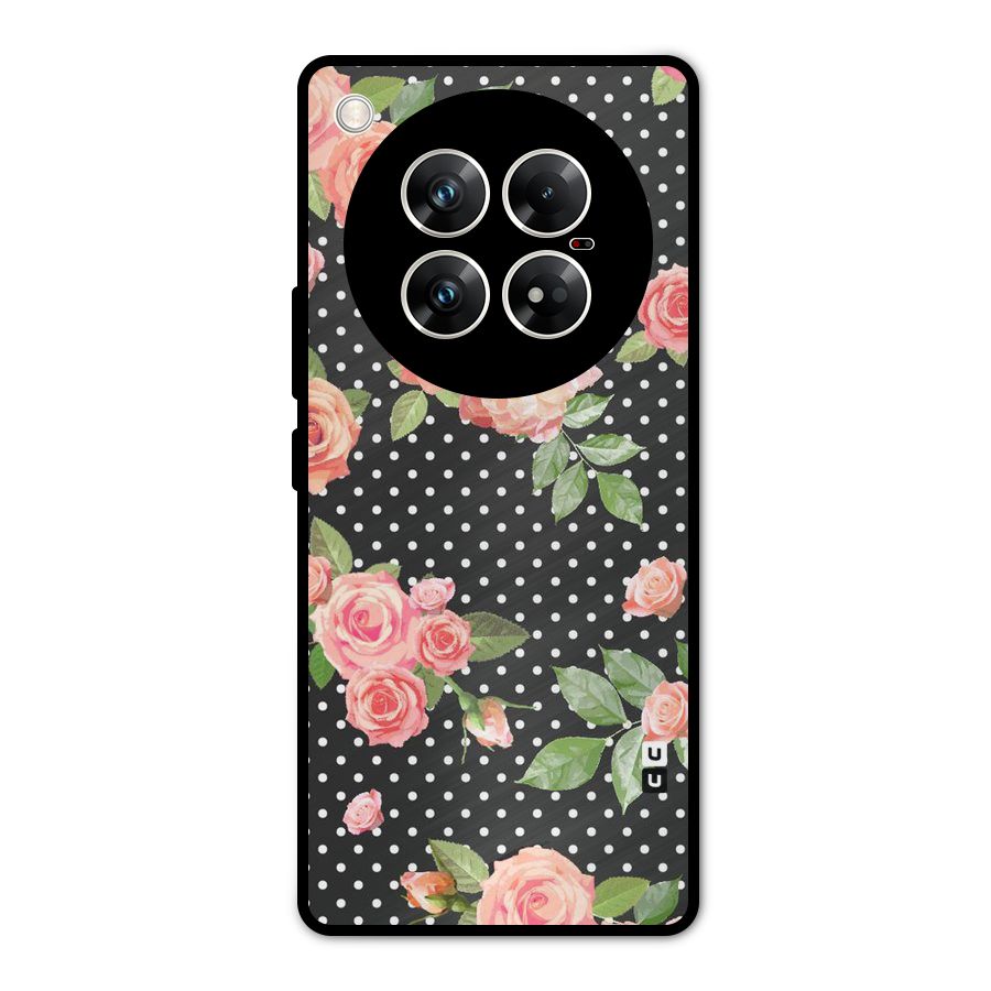 Polka Peach Metal Back Case for Infinix Zero 40 5G