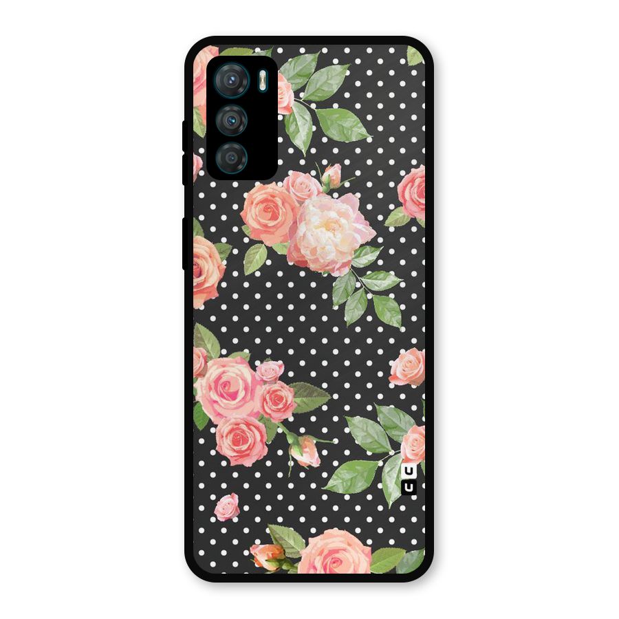Polka Peach Metal Back Case for Moto G42