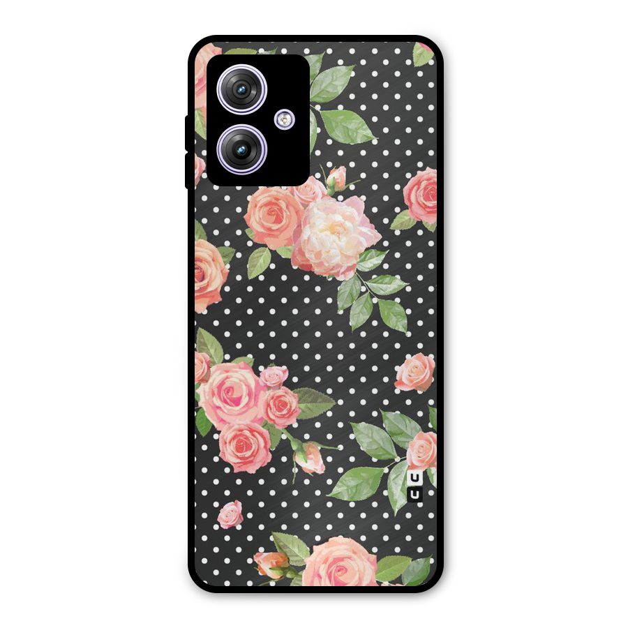 Polka Peach Metal Back Case for Moto G64