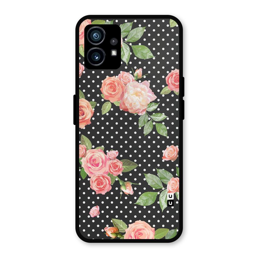 Polka Peach Metal Back Case for Nothing Phone 1