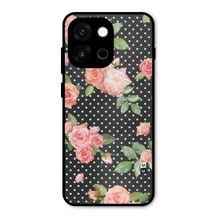 Polka Peach Metal Back Case for OnePlus 13s