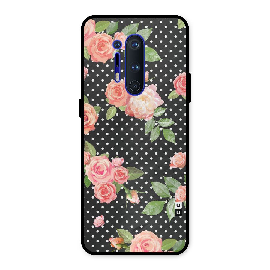 Polka Peach Metal Back Case for OnePlus 8 Pro