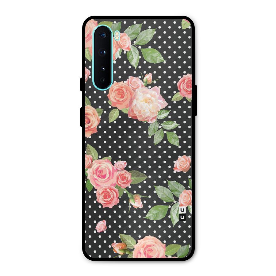 Polka Peach Metal Back Case for OnePlus Nord