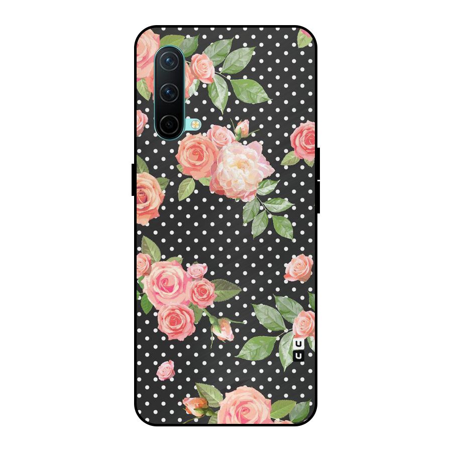 Polka Peach Metal Back Case for OnePlus Nord CE 5G
