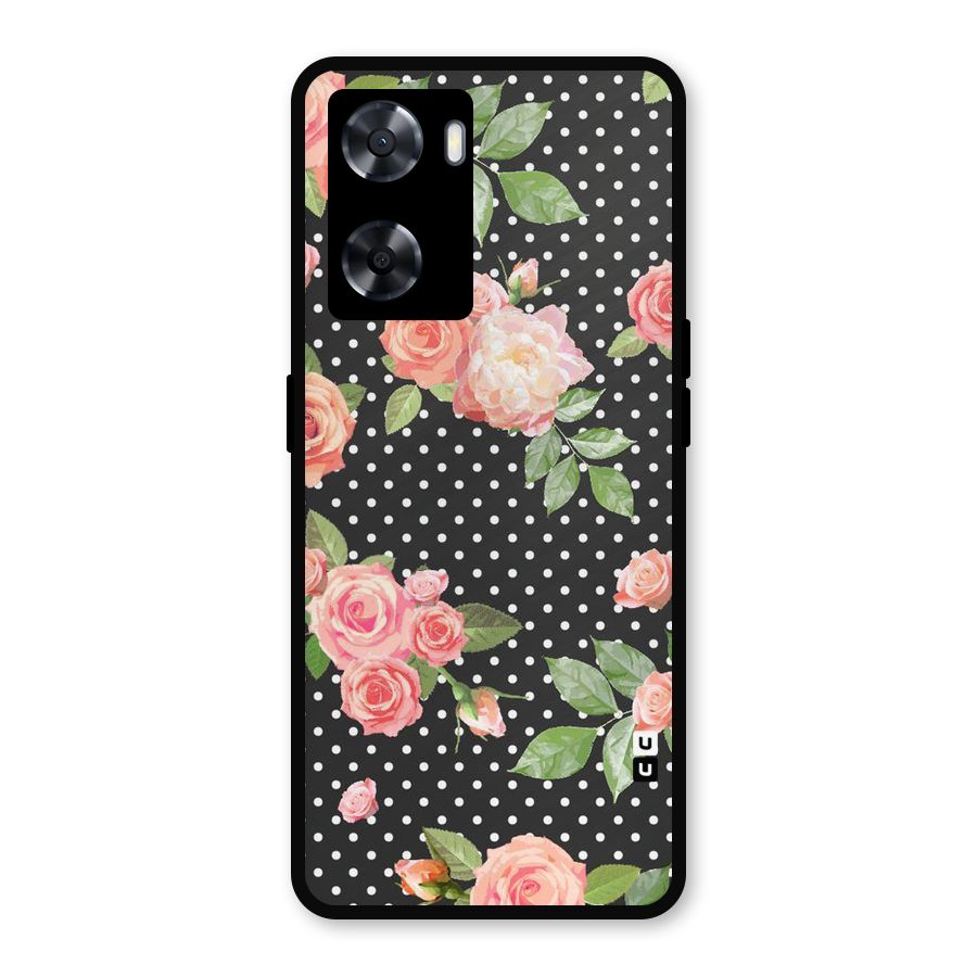 Polka Peach Metal Back Case for OnePlus Nord N20 SE