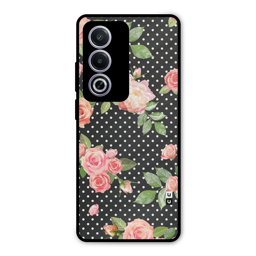 Polka Peach Metal Back Case for Oppo K12x