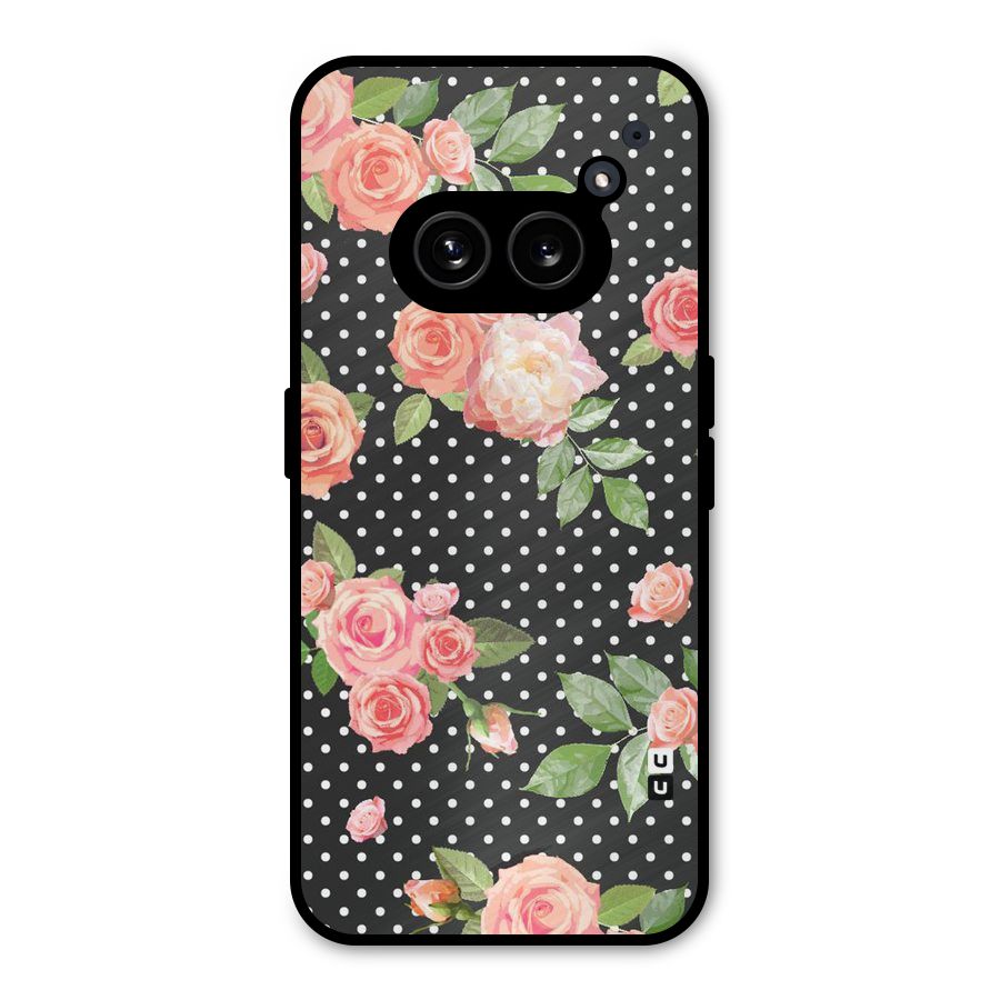 Polka Peach Metal Back Case for Nothing Phone 2a