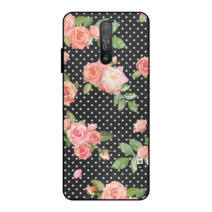 Polka Peach Metal Back Case for Poco X2