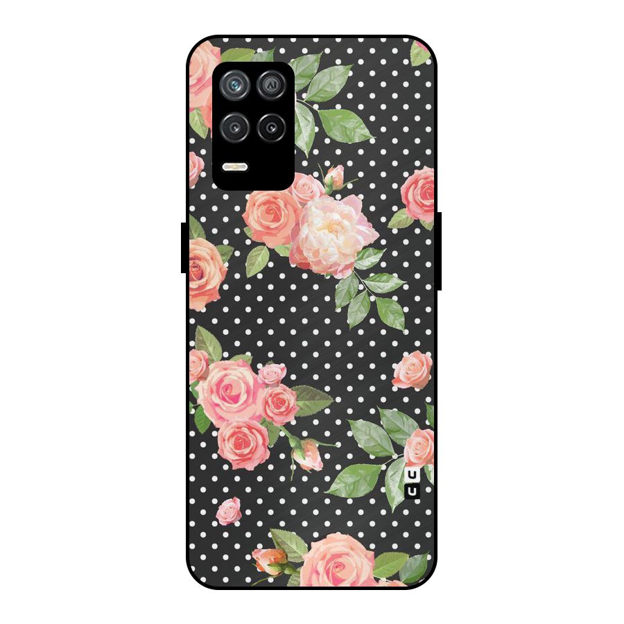 Polka Peach Metal Back Case for Realme 8s 5G