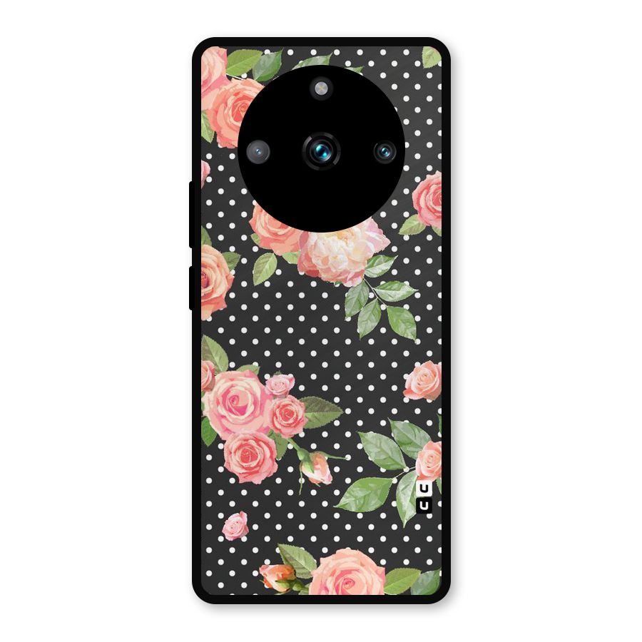 Polka Peach Metal Back Case for Realme Narzo 60 Pro