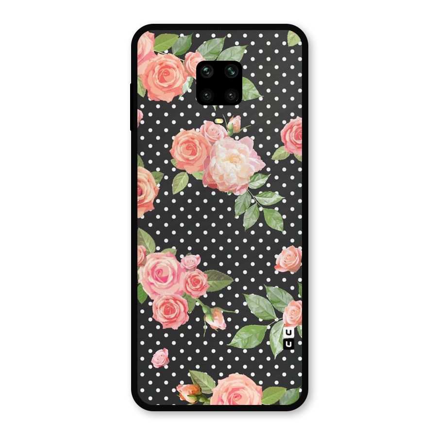 Polka Peach Metal Back Case for Redmi Note 10 Lite