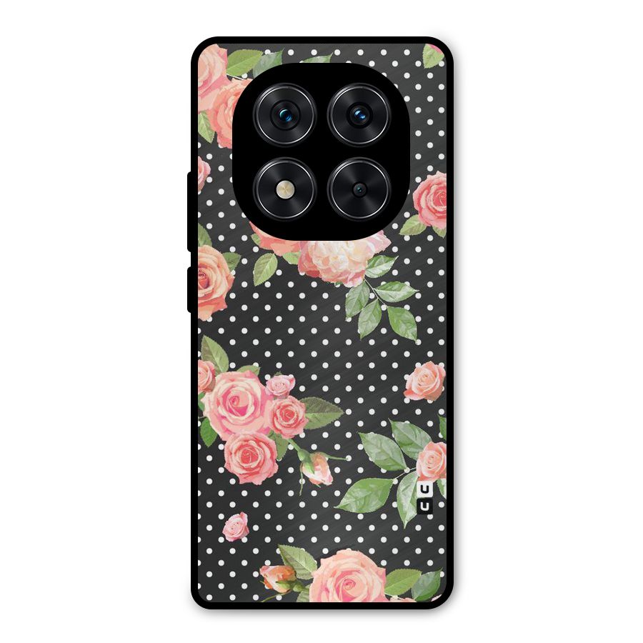 Polka Peach Metal Back Case for Redmi Note 14 Pro 5G