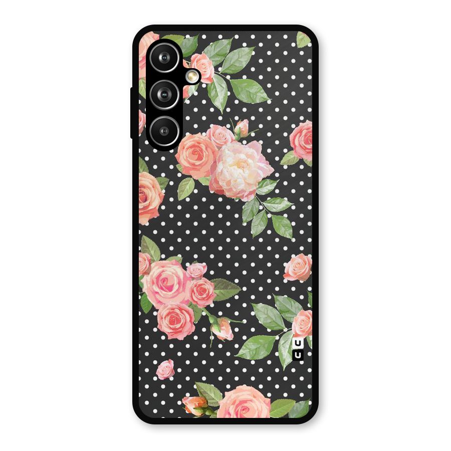 Polka Peach Metal Back Case for Samsung Galaxy M54