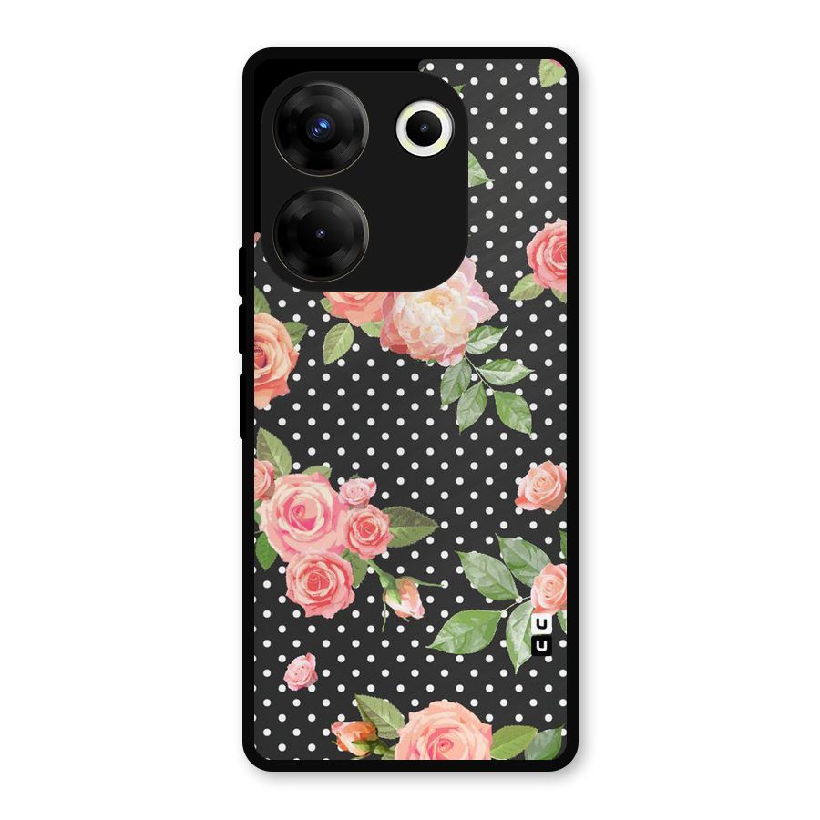 Polka Peach Metal Back Case for Tecno Camon 20 Pro