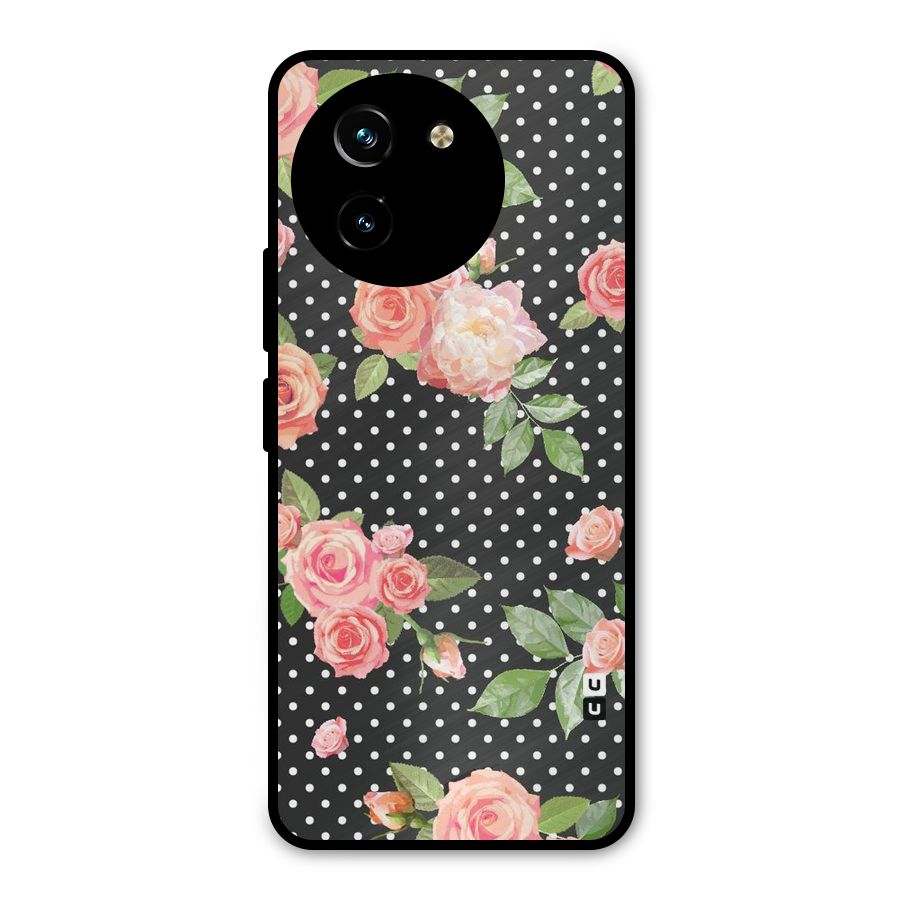 Polka Peach Metal Back Case for Vivo T3x