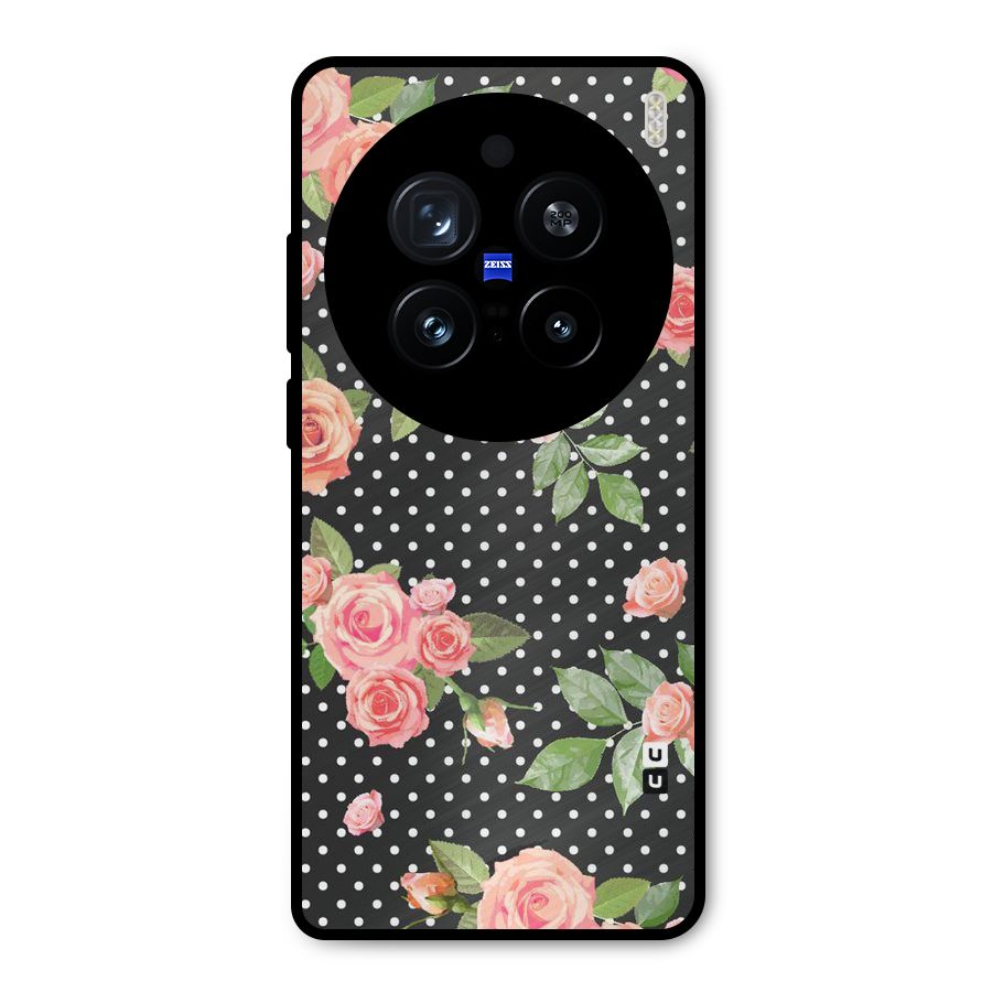 Polka Peach Metal Back Case for Vivo X200 Pro