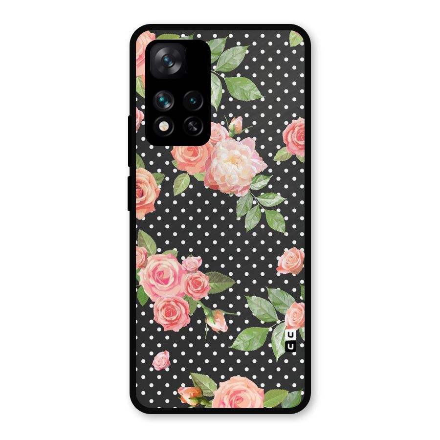 Polka Peach Metal Back Case for Xiaomi 11i 5G