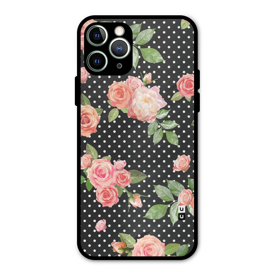 Polka Peach Metal Back Case for iPhone 11 Pro Max
