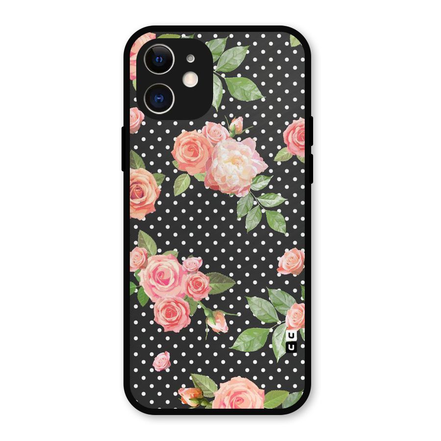 Polka Peach Metal Back Case for iPhone 12