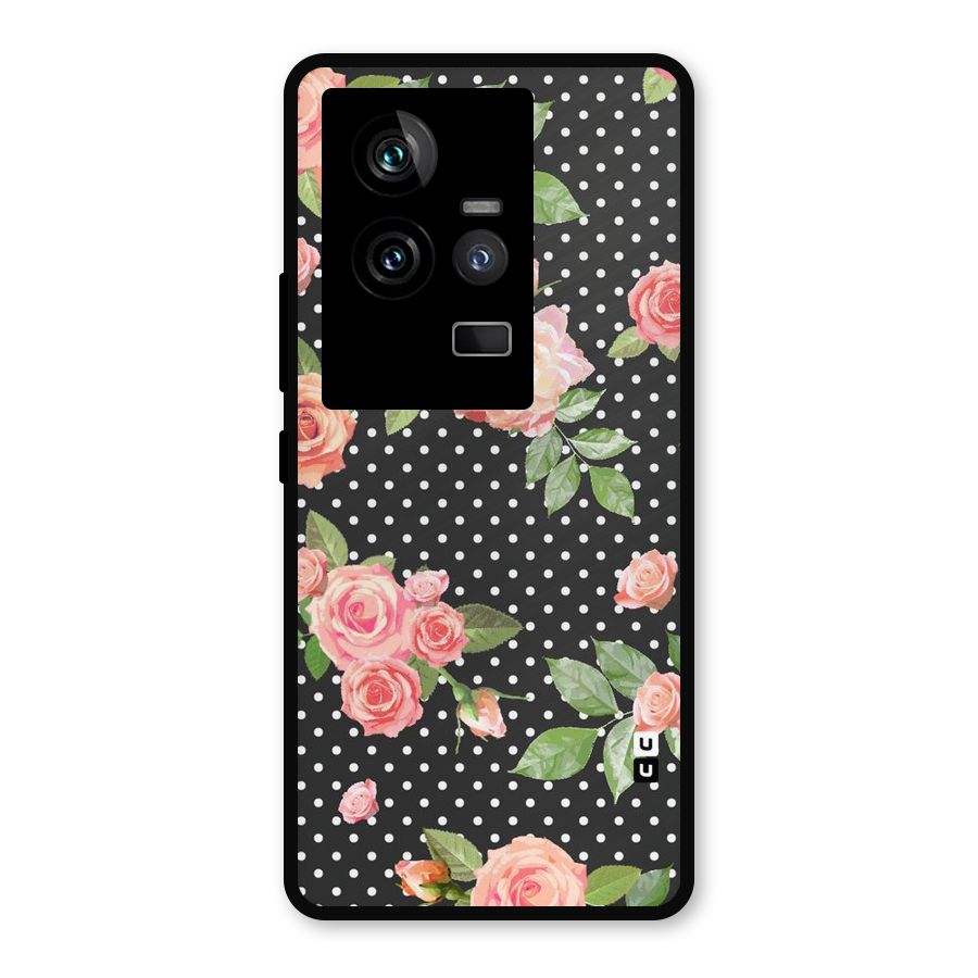 Polka Peach Metal Back Case for iQOO 11 5G