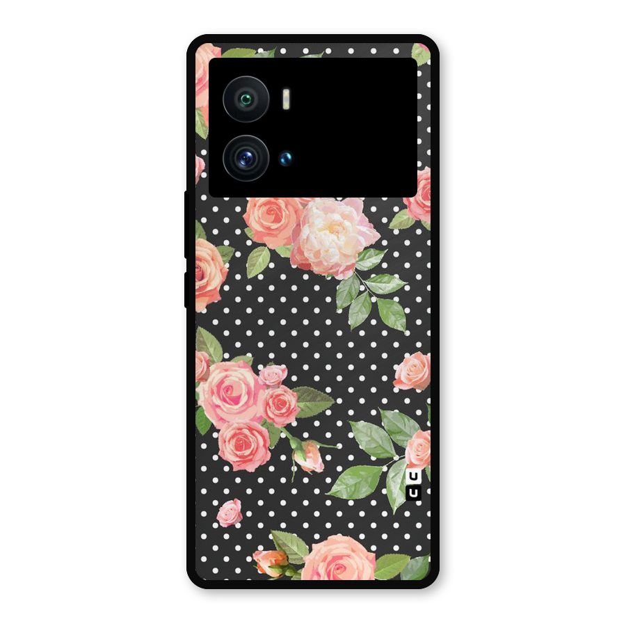 Polka Peach Metal Back Case for iQOO 9 Pro